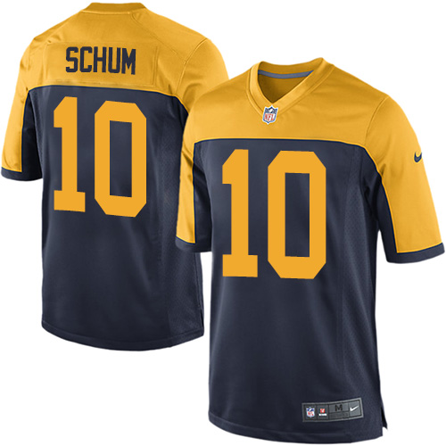 Youth Game Jacob Schum Nike Jersey Navy Blue Alternate - #10 NFL Green Bay Packers